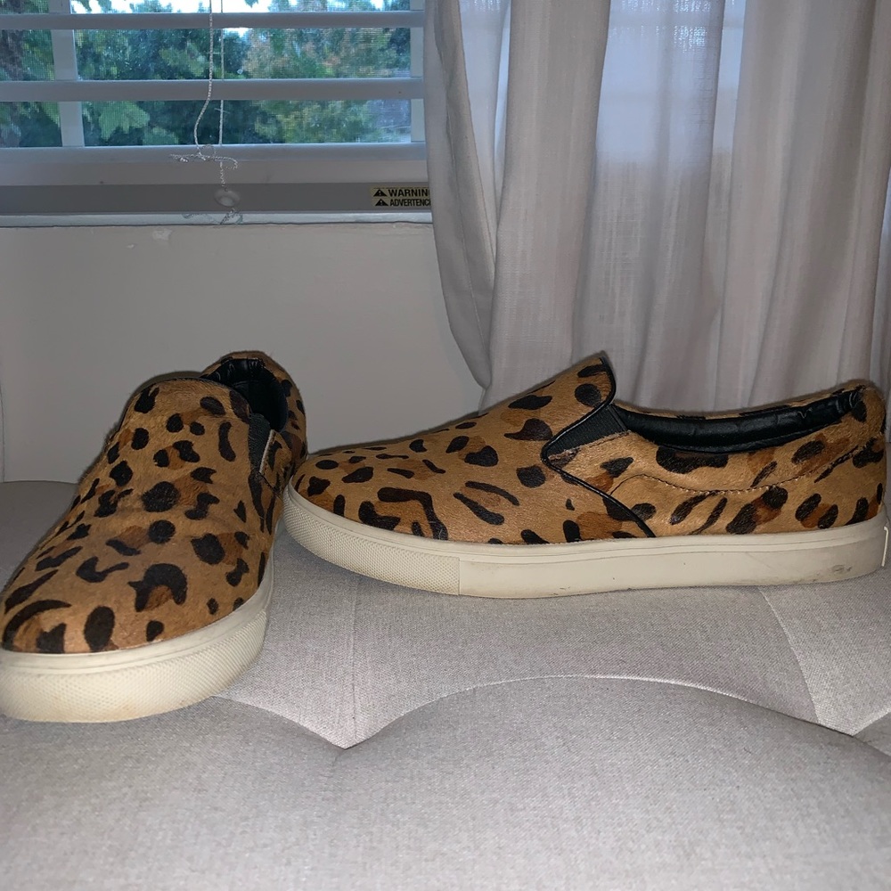 Pony leopard slip on sneakers. Steve Madden 9.5